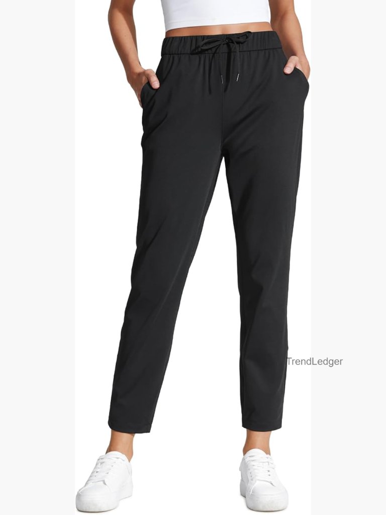 4-Way Stretch Ankle Golf Pants 27" - Casual Dress Work 7/8 Sweatpants With